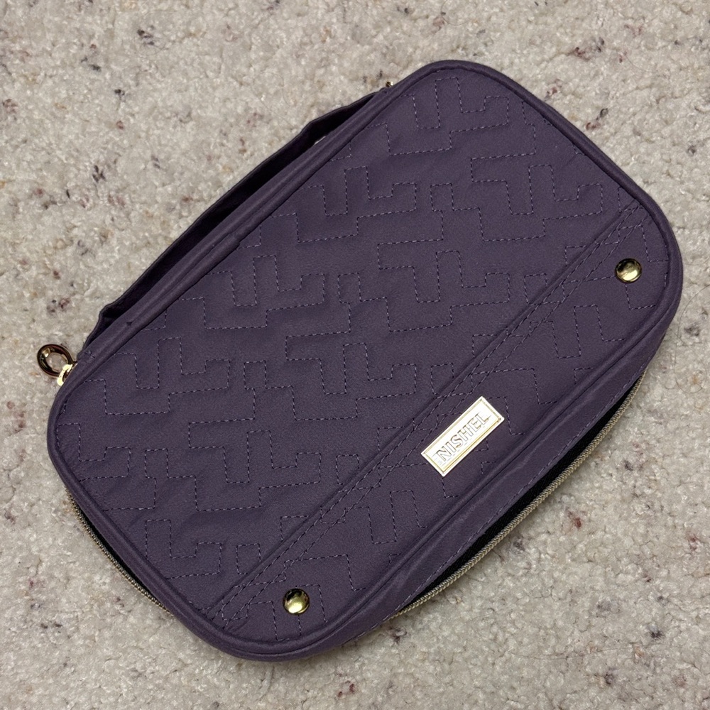 Purple Quilted Jewelry Bag